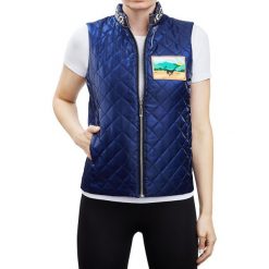 Damska kurtka bez rękawów Galop Wear. Niebieskie kurtki damskie GALOP WEAR, m, z aplikacjami, z acetatu, bez kaptura. Za 356.40 zł.