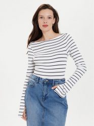 Gina Tricot Bluzka 21470 Biały Regular Fit. Białe bluzki damskie Gina Tricot, xxl, bez wzorów, z bawełny, bez kołnierzyka, bez ramiączek. W wyprzedaży za 49.99 zł.