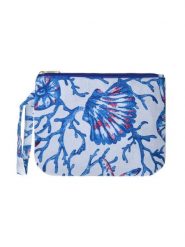 BLE Kosmetyczka w kolorze biało-niebieskim - 24 x 19 x 6 cm rozmiar: onesize. Białe kosmetyczki damskie BLE, bez wzorów, z materiału. Za 26.87 zł.