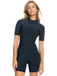 Krótki rękaw z zamkiem błyskawicznym z tyłu dla Kobiety 2MM SWELL SERIES Czarny. Zielone kombinezony damskie Roxy, bez wzorów, z elastanu, sportowe, bez kołnierzyka, bez ramiączek, krótkie. Za 349.99 zł.