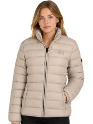 Geographical Norway Kurtka pikowana "Atichoko" w kolorze beżowym rozmiar: XL. Brązowe kurtki damskie Geographical Norway, xl, bez wzorów, bez kaptura. Za 154.95 zł.