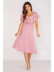 Awama Sukienka w kolorze jasnoróżowym rozmiar: M. Różowe sukienki damskie Awama, bez wzorów, bez ramiączek. Za 139.99 zł.