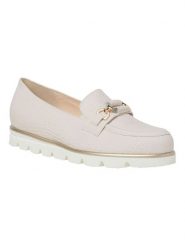 HASSIA Skórzane mokasyny "Pisa" w kolorze kremowym rozmiar: 37. Brązowe mokasyny damskie HASSIA, bez obcasa. Za 434.99 zł.