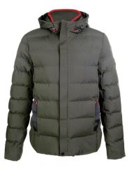 Kurtka z kapturem HKM Hamburg. Zielone kurtki damskie HKM, xl, bez wzorów, z puchu, z kapturem. Za 384.00 zł.