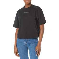 Koszulka damska Superdry Code Tech Os Boxy bawełniana. Fioletowe koszulki damskie Superdry, m, bez wzorów, z bawełny, bez kołnierzyka, bez ramiączek. Za 81.00 zł.