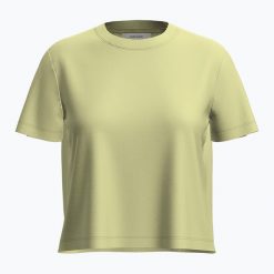 Koszulka trekkingowa damska icebreaker Merino 150 Tech Lite III SS Crop Tee. Zielone bluzki damskie Icebreaker, bez wzorów, sportowe, bez kołnierzyka, bez ramiączek. Za 279.99 zł.