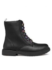 Geox Kozaki Jr Eclair J049QD 0003W C9240 M Czarny. Czarne kozaki dziewczęce Geox, bez wzorów, ze skóry, bez obcasa, bez zapięcia. Za 269.99 zł.