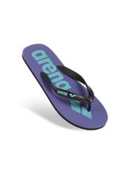 Arena Japonki w kolorze czarno-fioletowo-turkusowym rozmiar: 44. Czarne klapki damskie Arena, bez wzorów, z otwartym noskiem, bez obcasa, bez zapięcia. Za 34.93 zł.