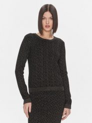 Liu Jo Sweter MF3431 MA49I Czarny Regular Fit. Czarne swetry klasyczne damskie Liu Jo, s, z wiskozy, bez kołnierzyka. Za 799.99 zł.