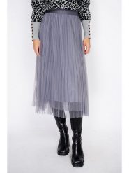 ASSUILI Spódnica w kolorze szarym rozmiar: 34. Szare spódnice damskie Assuili, bez wzorów, z tiulu, klasyczne, midi. Za 152.99 zł.