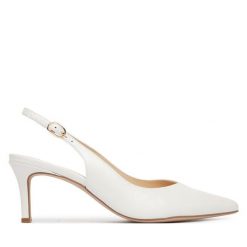 Szpilki HÖGL. Białe szpilki damskie Högl, bez wzorów, bez obcasa, na szpilce, bez zapięcia. Za 849.99 zł.