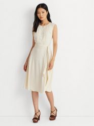 Lauren Ralph Lauren Sukienka codzienna 250926638001 Écru Regular Fit. Sukienki damskie Lauren Ralph Lauren, bez wzorów, z syntetyku, bez ramiączek. Za 569.99 zł.