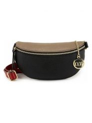 Mia Tomazzi Skórzana saszetka "Perugino" w kolorze beżowo-czarnym - 23 x 13 x 2 cm rozmiar: onesize. Brązowe nerki i saszetki damskie Mia Tomazzi, bez wzorów, z materiału. Za 173.99 zł.