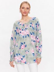 Marc Aurel Bluzka 6095 1000 93189 Zielony Relaxed Fit. Zielone bluzki damskie Marc Aurel, bez wzorów, z wiskozy, bez kołnierzyka, bez ramiączek. Za 519.99 zł.