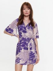 Pinko Sukienka letnia 100994 A0RL Fioletowy Regular Fit. Fioletowe sukienki damskie Pinko, bez wzorów, z wiskozy, bez ramiączek. Za 1,649.00 zł.