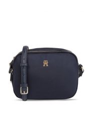 Tommy Hilfiger Torebka Poppy Th Crossover AW0AW15638 Granatowy. Niebieskie listonoszki damskie Tommy Hilfiger, bez wzorów, z materiału, bez dodatków. Za 209.99 zł.