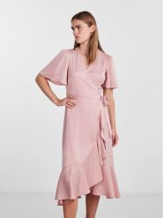 YAS Sukienka koktajlowa Thea 26028890 Różowy Standard Fit. Czerwone sukienki damskie YAS, bez wzorów, z syntetyku, wizytowe, bez ramiączek. Za 179.99 zł.