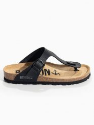 BAYTON Japonki "Mercure" w kolorze czarnym rozmiar: 38. Czarne klapki damskie Bayton, bez wzorów, z otwartym noskiem, bez obcasa, bez zapięcia. Za 134.95 zł.