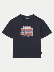 Napapijri T-Shirt S-Sella NP0A4IGX S Granatowy Regular Fit. Niebieskie t-shirty i koszulki chłopięce Napapijri, bez wzorów, z bawełny, bez kołnierzyka, bez ramiączek. Za 89.99 zł.