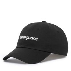 Czapka z daszkiem Tommy Hilfiger. Czarne czapki z daszkiem damskie Tommy Hilfiger, bez wzorów. Za 129.99 zł.