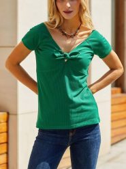 LA Angels Koszulka w kolorze zielonym rozmiar: L. Zielone bluzki damskie LA Angels, l, bez wzorów, bez kołnierzyka, bez ramiączek. Za 69.99 zł.