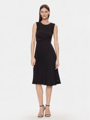 Nissa Sukienka koktajlowa RZ14841 Czarny Regular Fit. Czarne sukienki damskie Nissa, bez wzorów, z syntetyku, wizytowe, bez ramiączek. Za 869.99 zł.