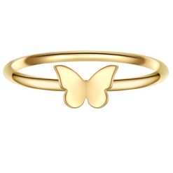 Glanzstücke München Pierscionek Motyl z Srebra Sterling w zlocie zóltym z Pierścionki 1 ct Damski. Żółte pierścionki damskie Glanzstücke München, pozłacane. Za 169.99 zł.