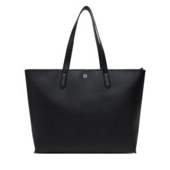 Torebka HUGO. Czarne shopper bag Hugo, bez wzorów, bez dodatków. Za 559.99 zł.