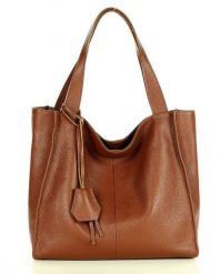 Torebka damska brązowa MARCO MAZZINI s139e. Brązowe shopper bag bez wzorów, ze skóry, na ramię, duże, bez dodatków. Za 379.05 zł.