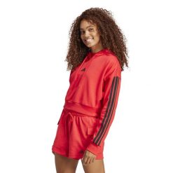 Bluza z kapturem damska ADIDAS Gym & Pilates. Bluzy damskie Adidas, l, bez wzorów, z bawełny, z kapturem. Za 269.99 zł.