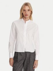 BOSS Koszula Bertyna 50543684 Biały Regular Fit. Białe koszule damskie Boss, bez wzorów, z bawełny, bez kołnierzyka, bez ramiączek. Za 519.99 zł.