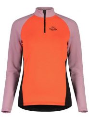 Maloja Bluza polarowa "NaspaeM" w kolorze pomarańczowo-jasnoróżowo-czarnym rozmiar: M. Czarne bluzy damskie Maloja, m, bez wzorów, z polaru, bez kaptura. Za 206.42 zł.