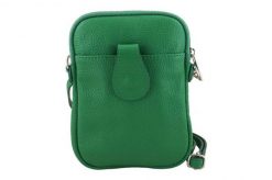 Listonoszka etui skórzane BARBERINI'S j. zielone 887-47. Zielone shopper bag Barberinis, bez wzorów, ze skóry, na ramię, małe, bez dodatków. Za 119.99 zł.