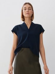 Someday Bluzka w kolorze granatowym rozmiar: 38. Niebieskie bluzki damskie someday., bez wzorów, bez kołnierzyka, bez ramiączek. Za 162.95 zł.