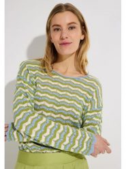 More & More Sweter w kolorze zielono-białym rozmiar: 44. Zielone swetry klasyczne damskie More & More, bez kołnierzyka. Za 153.71 zł.
