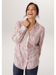 Aniston Bluzka w kolorze jasnoróżowo-niebieskim rozmiar: 44. Różowe bluzki damskie Aniston, bez wzorów, bez kołnierzyka, bez ramiączek. Za 173.99 zł.