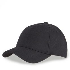 Czapka z daszkiem Calvin Klein. Czarne czapki z daszkiem damskie Calvin Klein, bez wzorów. Za 159.99 zł.