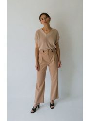RUBY TUESDAY Sweter "Valeine" w kolorze szaroróżowym rozmiar: 40. Różowe swetry klasyczne damskie RUBY TUESDAY, z bawełny, bez kołnierzyka. Za 189.29 zł.