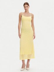 BARDOT Sukienka koktajlowa 57998DB1 Żółty Regular Fit. Żółte sukienki damskie Bardot, bez wzorów, z syntetyku, wizytowe, bez ramiączek. Za 309.99 zł.