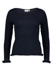 Vila Koszulka w kolorze czarnym rozmiar: L. Czarne bluzki damskie Vila, l, bez wzorów, prążkowane, bez kołnierzyka, bez ramiączek. Za 91.99 zł.