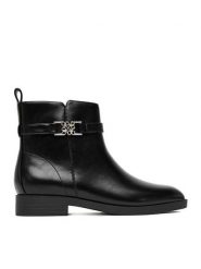 Nine West Botki CEO-NADIM-01 Czarny. Czarne botki damskie Nine West, z materiału, bez obcasa, na płaskiej podeszwie, bez zapięcia. Za 269.99 zł.