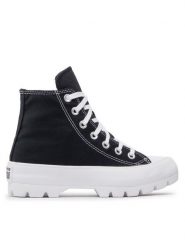 Converse Sneakersy Chuck Taylor All Star Lugged Hi 565901C Czarny. Czarne obuwie sportowe damskie Converse, z materiału, bez zapięcia. Za 309.99 zł.
