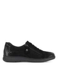 Go Soft Półbuty WI23-TIARA-03 Czarny. Czarne półbuty damskie GO SOFT, bez wzorów, z nubiku, bez obcasa, na płaskiej podeszwie, bez zapięcia. Za 219.99 zł.
