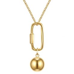 Lulu & Jane Łańcuszek Kulka Stop metali Żółte złoto Naszyjniki 1 ct Damski. Żółte naszyjniki damskie Lulu & Jane, złote. Za 109.99 zł.