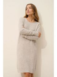 Just Cashmere Kaszmirowa sukienka "Aureline" w kolorze szarobrązowym rozmiar: XL. Brązowe sukienki damskie Just Cashmere, bez wzorów, z kaszmiru, bez ramiączek. Za 462.29 zł.