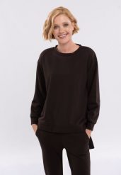 Bluza oversize B-PAOLA. Brązowe bluzy damskie Volcano, s, bez wzorów, z bawełny, bez kaptura. Za 159.99 zł.