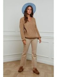 L'armoire de Suzette Sweter w kolorze jasnobrązowym rozmiar: 38/40. Brązowe golfy damskie L'armoire de Suzette, l, bez wzorów, bez ramiączek. Za 108.99 zł.