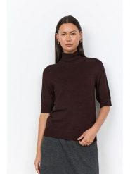Soyaconcept Golf "Dollie" w kolorze ciemnobrązowym rozmiar: M. Brązowe golfy damskie Soyaconcept, m, bez wzorów, bez ramiączek. Za 169.95 zł.