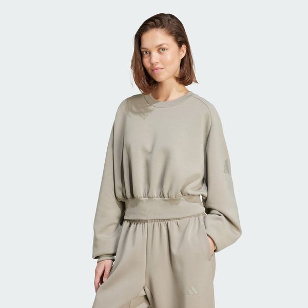 Bluza Soft Lux Loose. Szare bluzy damskie Adidas, s, bez wzorów, bez kaptura. W wyprzedaży za 209.25 zł.