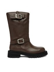 G-Star Raw Botki EO-ERVA-LT2520-101 Brązowy. Brązowe botki damskie G-Star Raw, ze skóry, retro, bez obcasa, na płaskiej podeszwie, bez zapięcia. Za 579.99 zł.